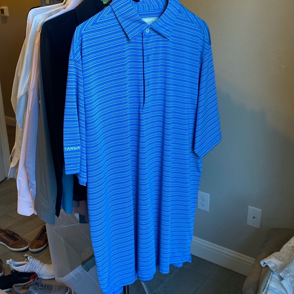 Donald Ross Striped Golf Polo